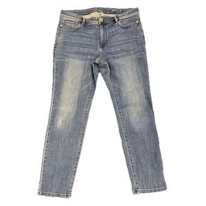 J. Jill Womens Jeans Blue Size 12 Authentic Fit Slim Ankle Denim Cotton Blend